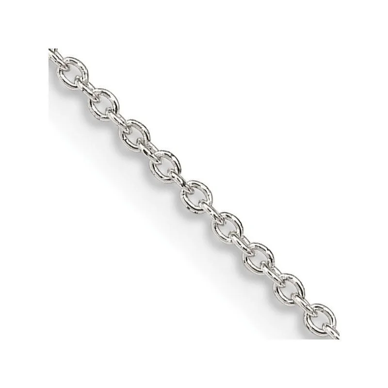 Modern Long Necklaces For Casual Style-Sterling Silver 1.25mm Cable Chain Necklace w/2in ext.