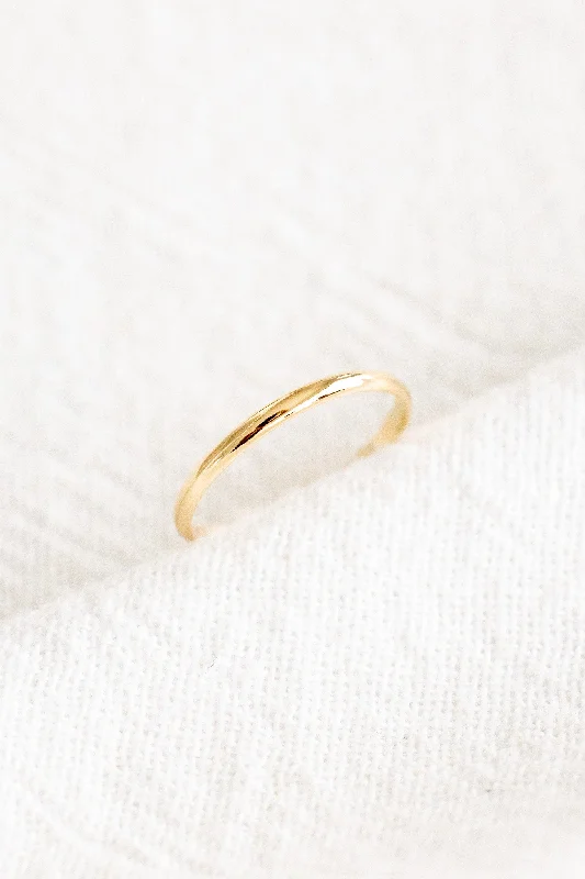 Simple Wedding Bands For Elegant Brides-Thin Infinite Ring