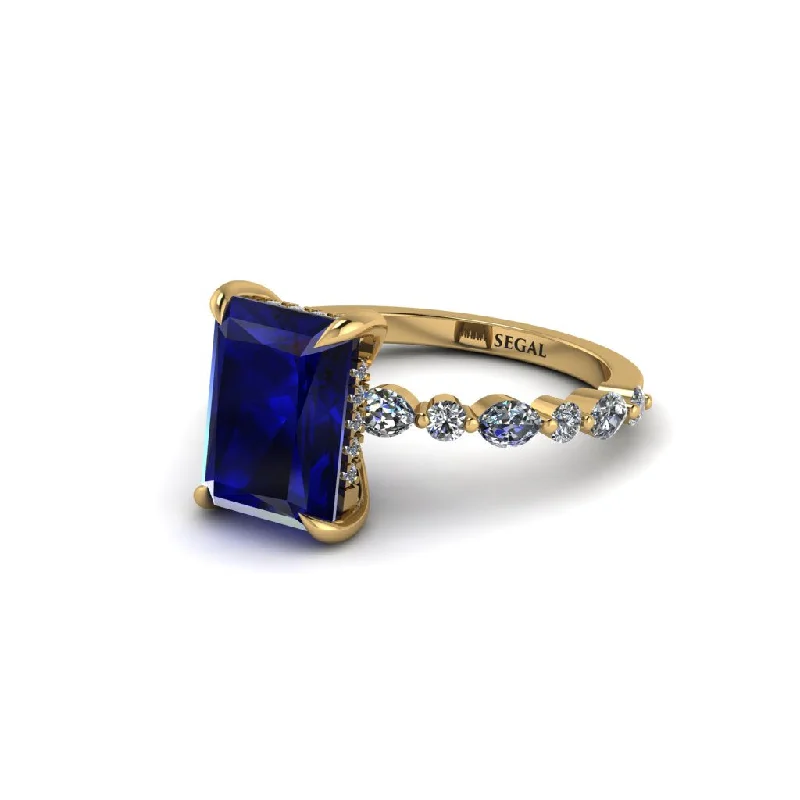 Personalized Cocktail Rings For Special Occasions-Radiant-Cut Sapphire Eternal Radiance Engagement Ring - Skye No. 13