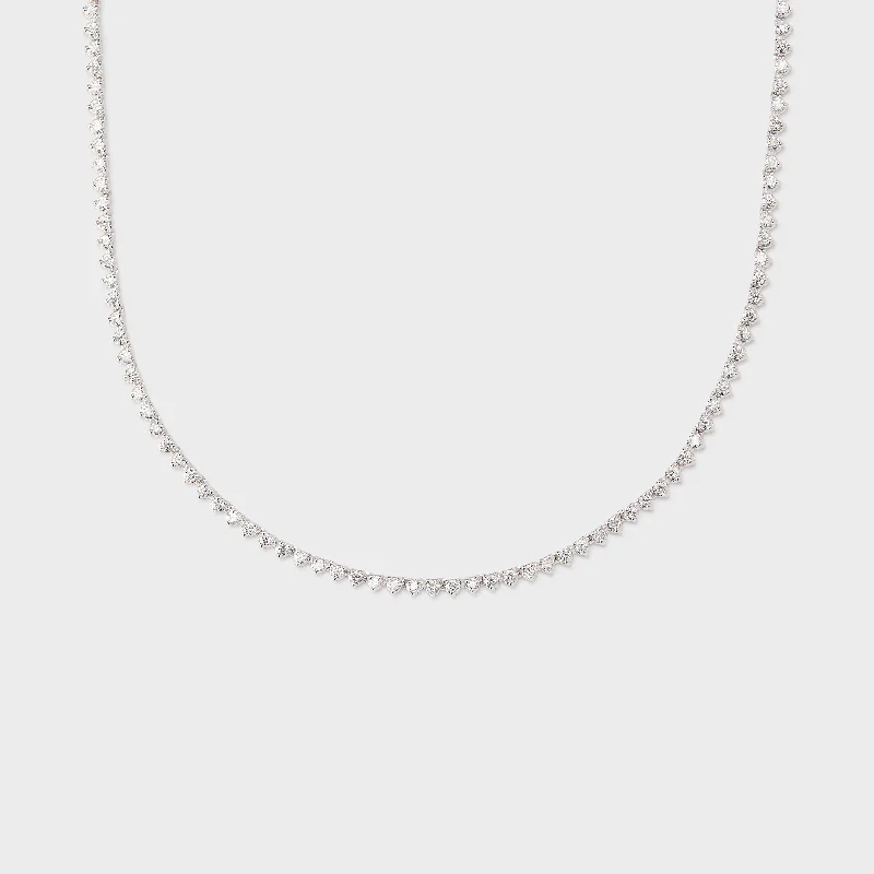 Gorgeous Diamond Necklaces For Brides-Defined Diamond Tennis Necklace