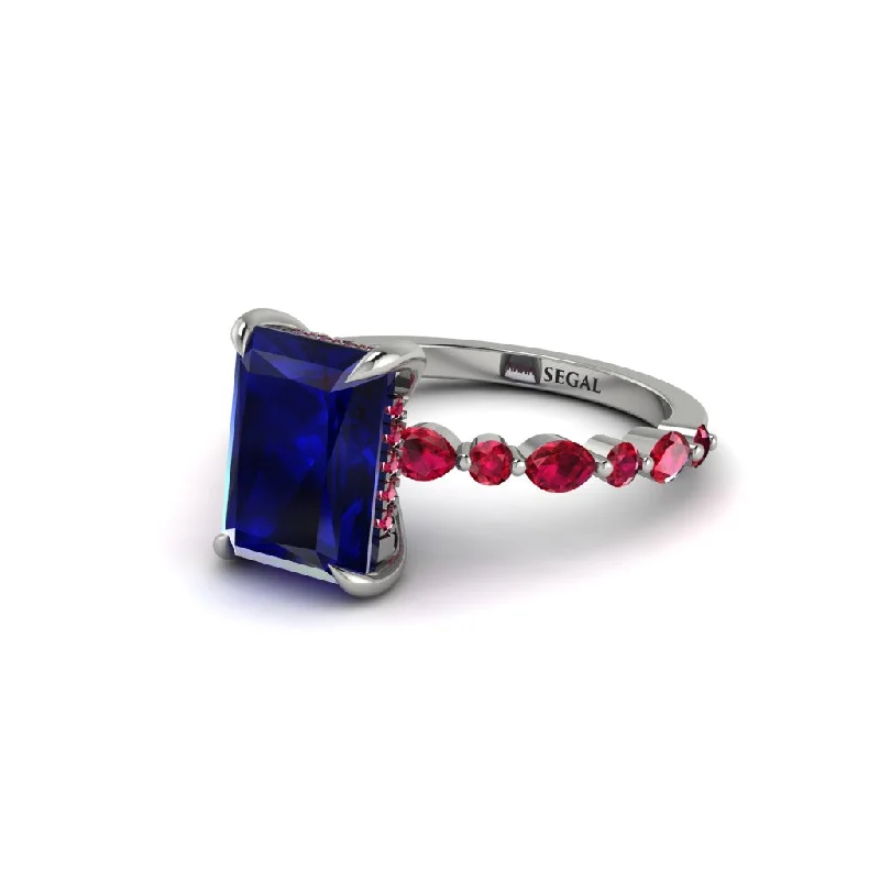 Gemstone Rings For Special Occasions-Radiant-Cut Sapphire Eternal Radiance Engagement Ring - Skye No. 60