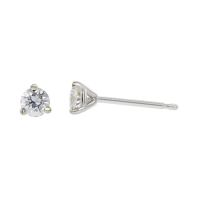 Sparkling Earrings For New Year’s Eve-14K White Gold Brilliant Diamond Stud Earrings