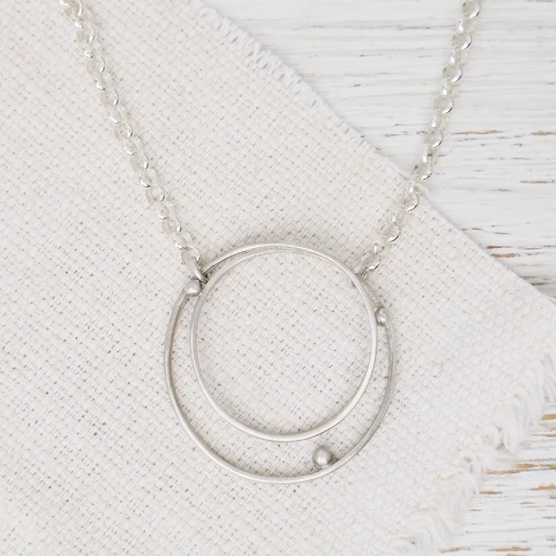 Trendy Bar Necklaces For Bold Fashion Statements-Large Orbit Necklace