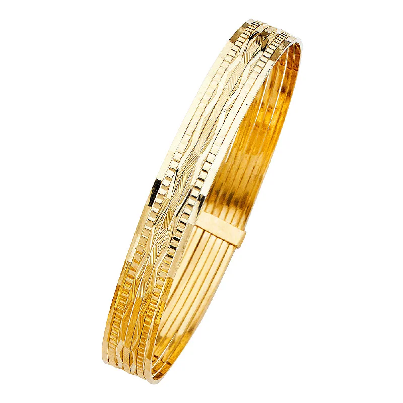 Bangles With Trendy Shapes-14K SEMANARIO 7DAYS BANGLE