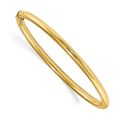 Bangles With Bright Colors-14k Yellow Gold Polished Slip On Baby Bangle