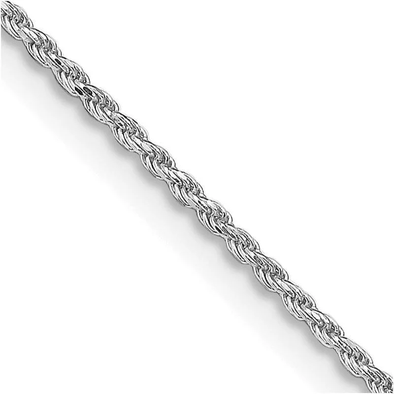 Statement Bar Necklaces For Bold Looks-Sterling Silver Rhodium-plated Diamond-cut Rope Chain Necklace