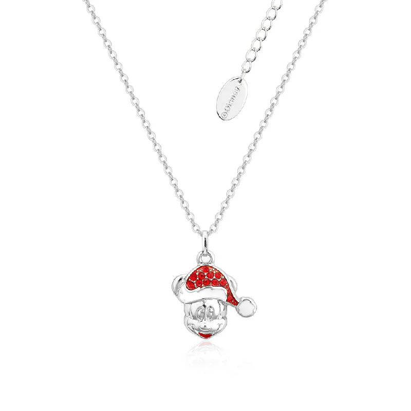 Sparkling Diamond Chain Necklaces For Elegant Look-Disney Mickey Holiday Necklace