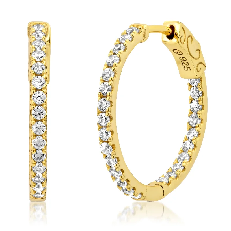 Elegant Earrings For Formal Occasions-SMALL ROUND HOOPS, GOLD