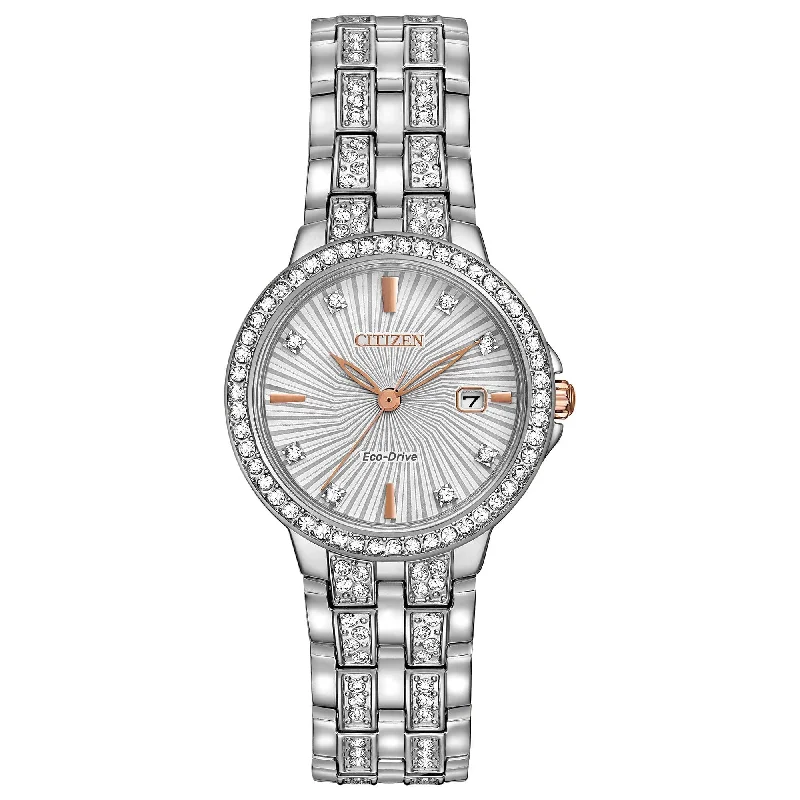 Watches For Sports Activities-Citizen Silhouette Crystal Stainless Steel Watch