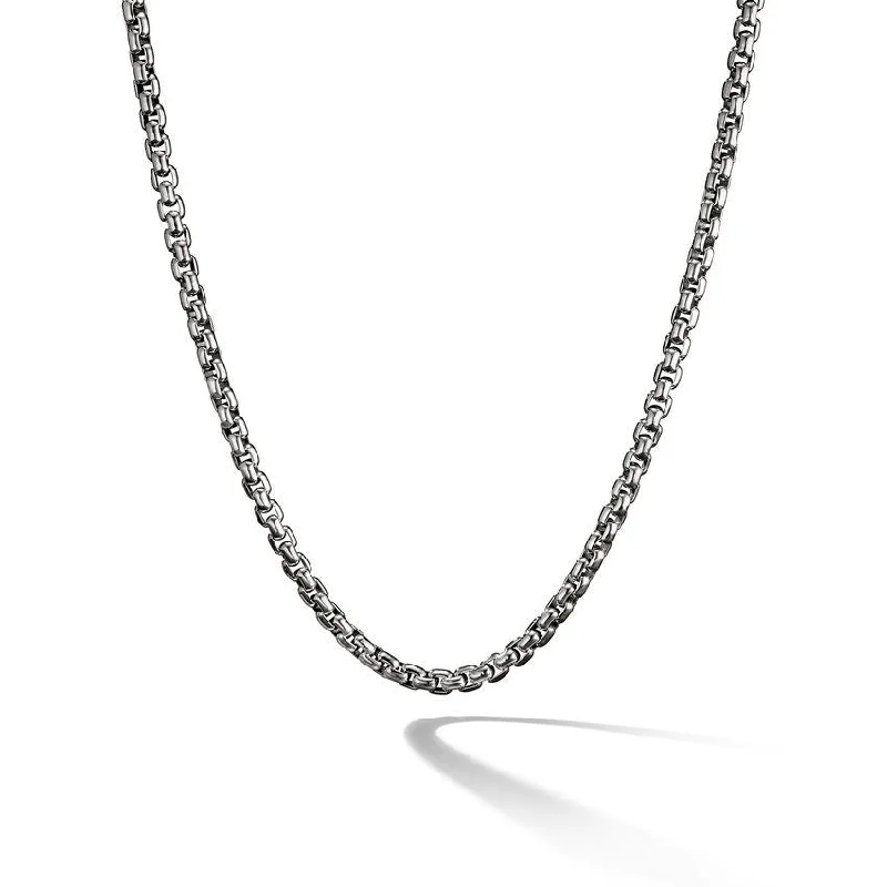 Statement Bar Necklaces For Bold Looks-David Yurman Large Box Chain Necklace