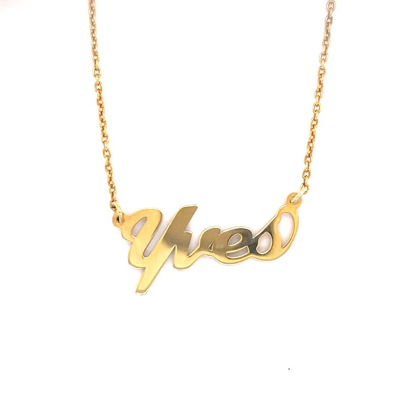 Stylish Bar Necklace For Fashion Forward-Personalized Name Plate