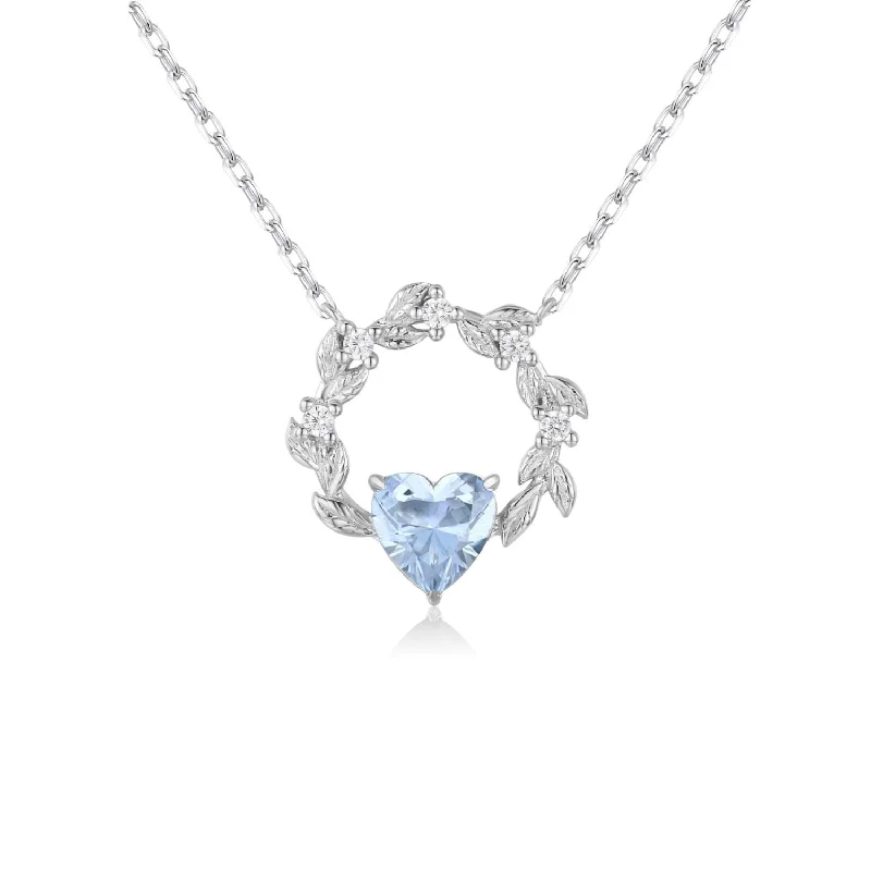 Beautiful Personalized Bar Necklaces For Gifts-Heart’s Desire Sky Blue Topaz Necklace©