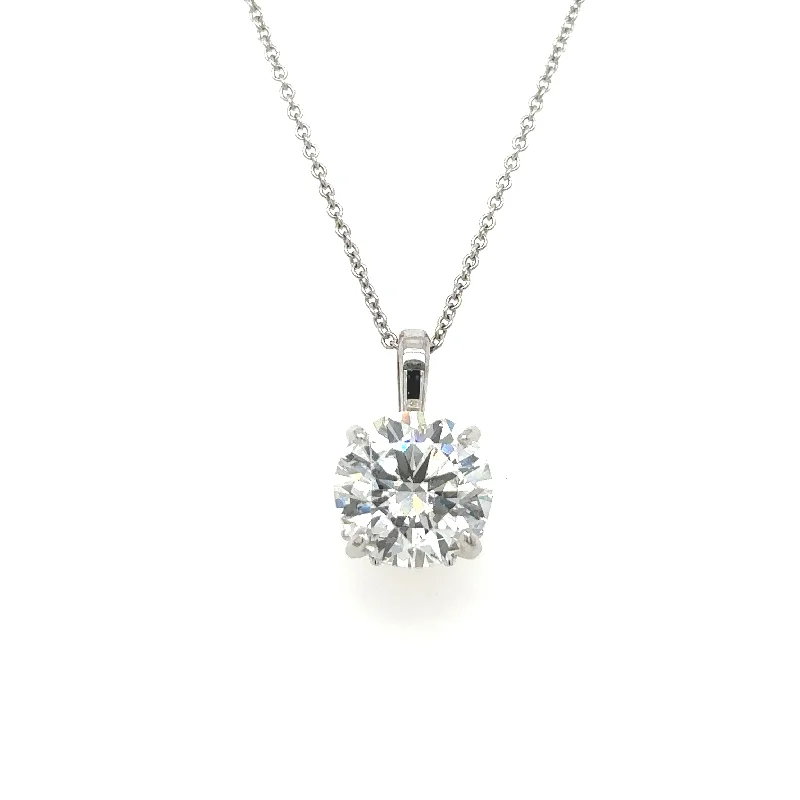 Unique Resin Bead Necklaces For Playful Looks-14k White Gold Lab Grown Diamond Solitaire Necklace