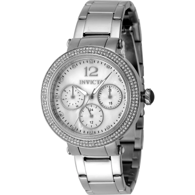 Watches With Sapphire Stones-Invicta Women's Watch - Bolt Quartz Silver Tone Dial Stainless Steel Bracelet | 48114