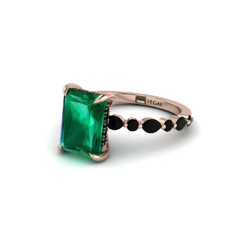 Simple Gold Engagement Rings For Brides-Radiant-Cut Emerald Eternal Radiance Engagement Ring - Skye No. 35