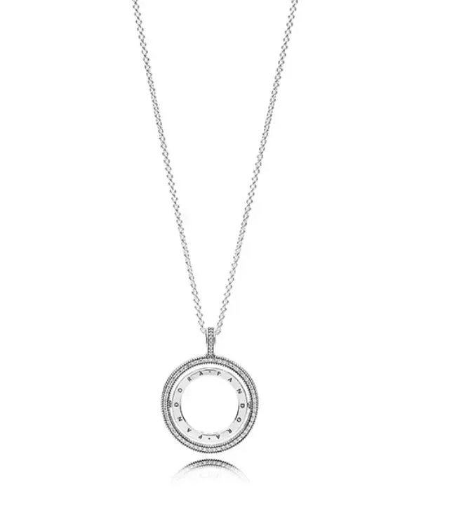 Personalized Initial Necklace For Thoughtful Gifts-PANDORA LOGO CIRCLE NECKLACE