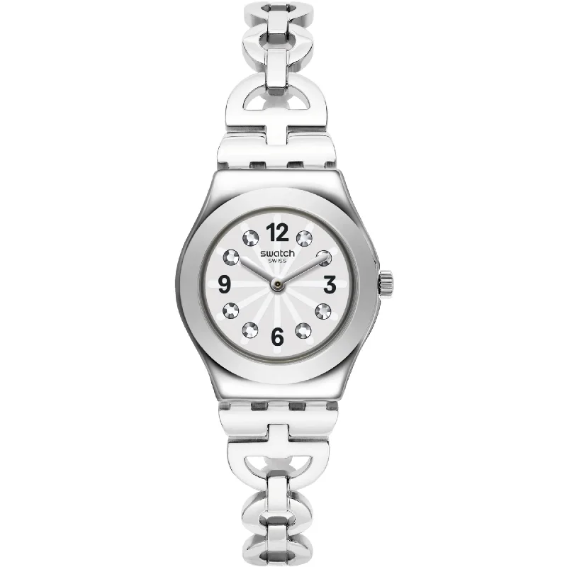 Watches For Year-round Wear-Swatch Women's Watch - Irony Netural Swiss Quartz Stainless Steel Bracelet | YSS323G