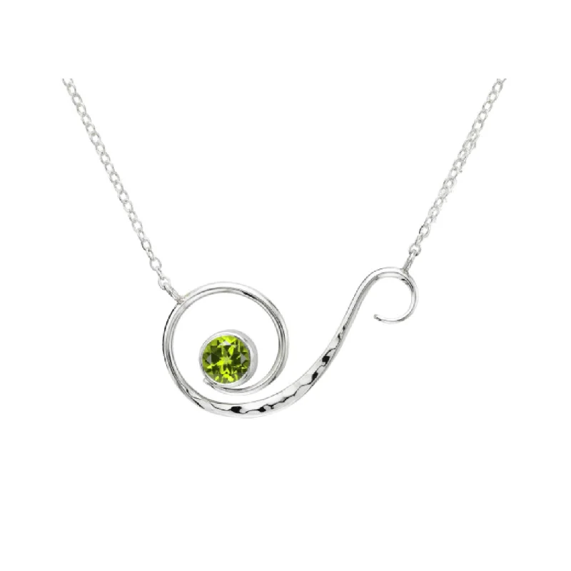 Statement Pearl Necklaces For Wedding Fashion-Faceted Peridot Poseidon Necklace