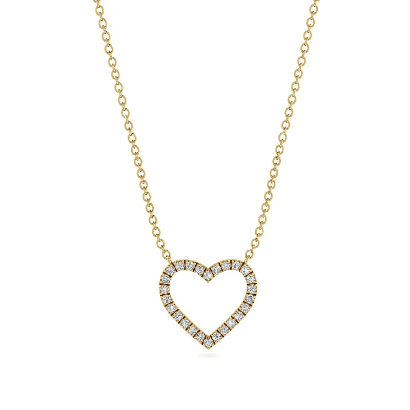 Minimalist Pendant Necklaces For Subtle Elegance-Heart Shaped Diamond Necklace - Marie No. 1