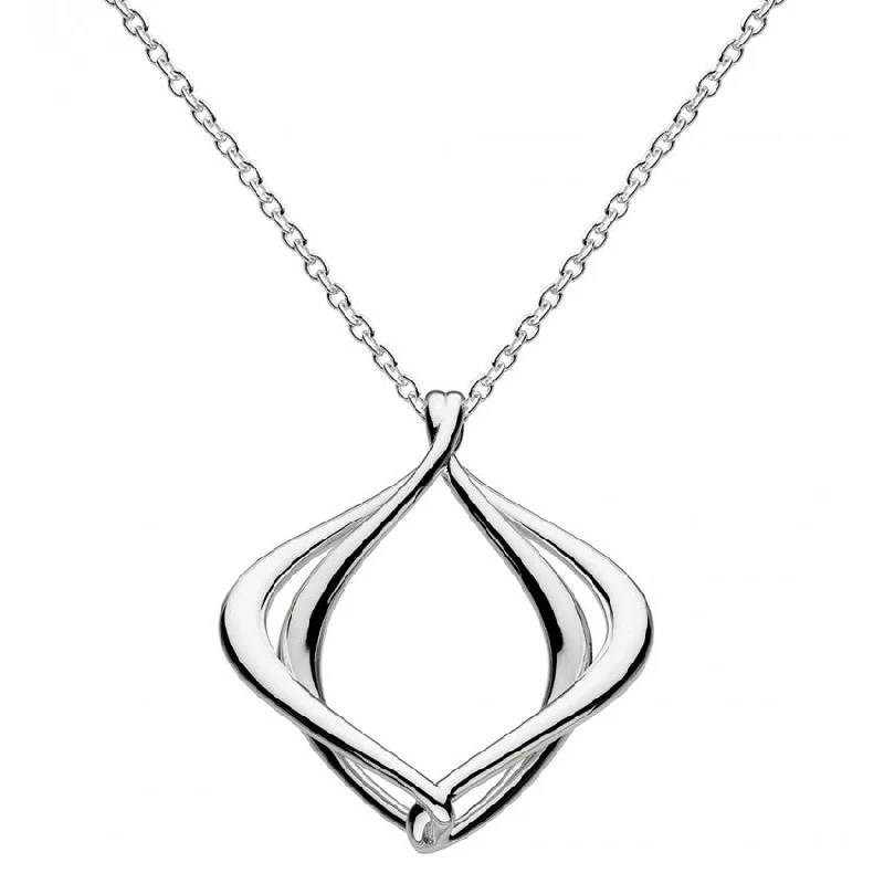 Gold Plated Necklaces With Diamonds-Kit Heath Sterling Silver Alice Pendant Necklace 90019HP