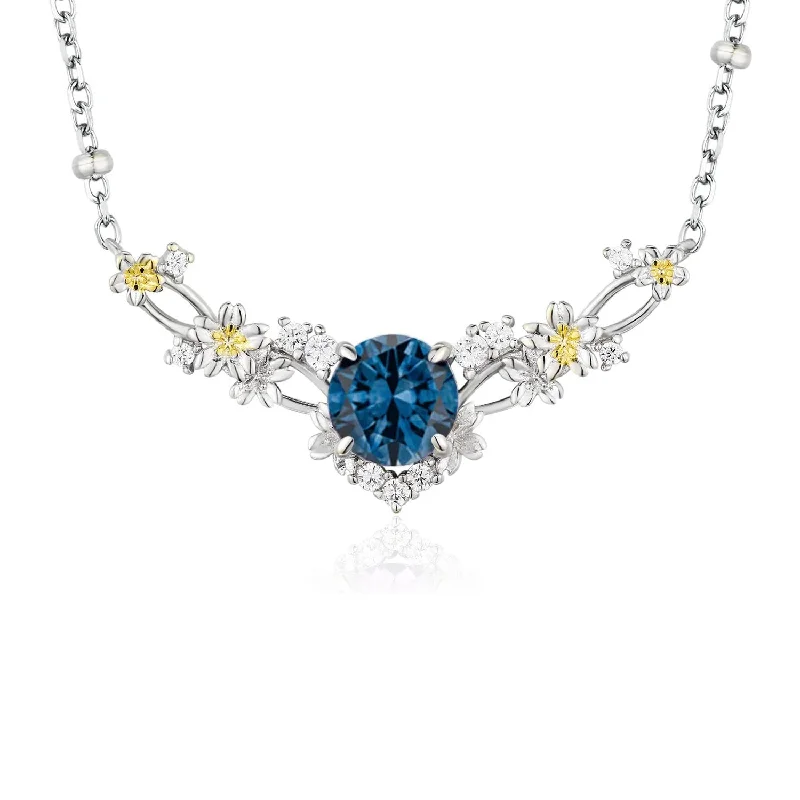 Statement Charm Necklaces For Personalized Style-Faerie Cove London Blue Topaz Necklace