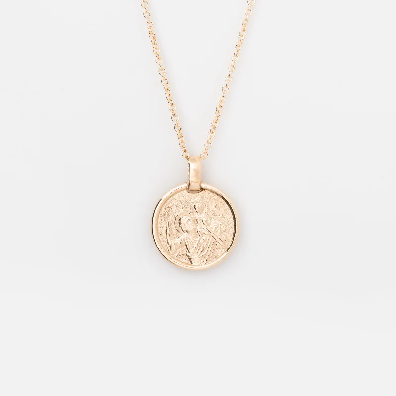 Personalized Infinity Pendant Necklaces For Gifts-The Large St. Christopher Medallion