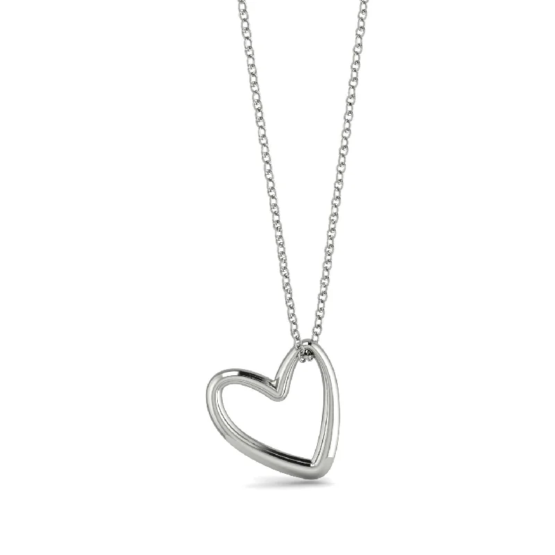 Large Pendant Necklaces For Statement Jewelry-Gold Heart Necklace - Hallie No. 3