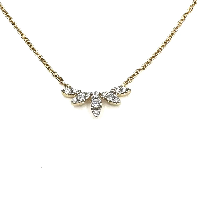 Stunning Heart Necklaces For Special Occasions-Cloud of Diamonds and Gold