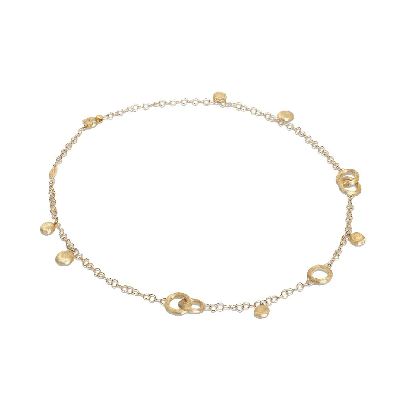 Statement Charm Necklaces For Personalized Style-Marco Bicego Jaipur Collection 18K Yellow Gold Charm Short Necklace CB2612 Y