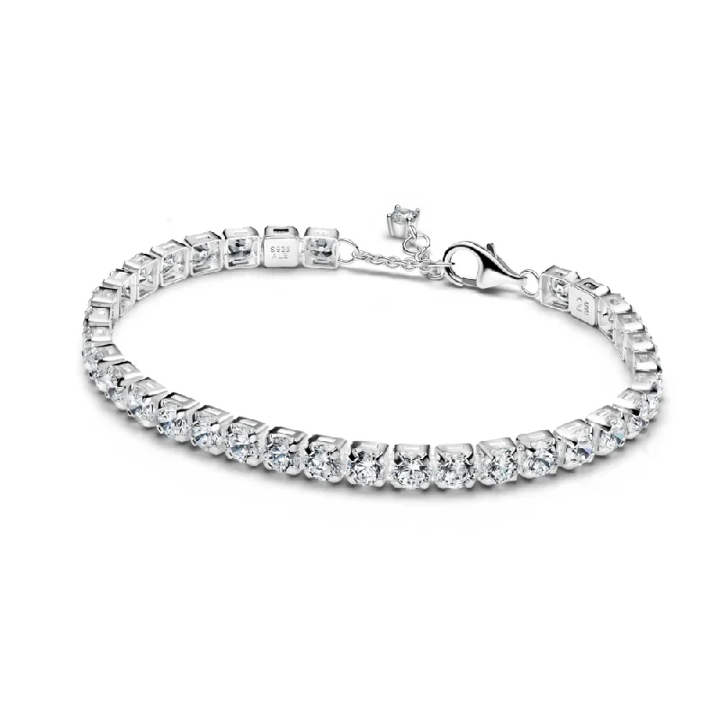 Bracelets With Round Designs-Sparkling Bold Tennis Bracelet 593539C01