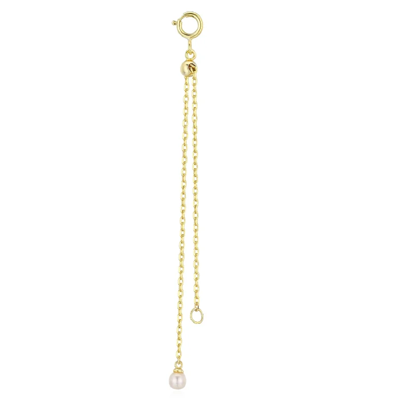 Sparkling Heart Necklaces For Romantic Gifts-Extension Chain Necklace (Yellow Gold)