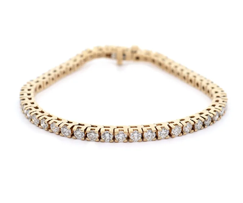 Bracelets With Exotic Designs-7.00ctw Round Diamond Tennis Bracelet in 14K