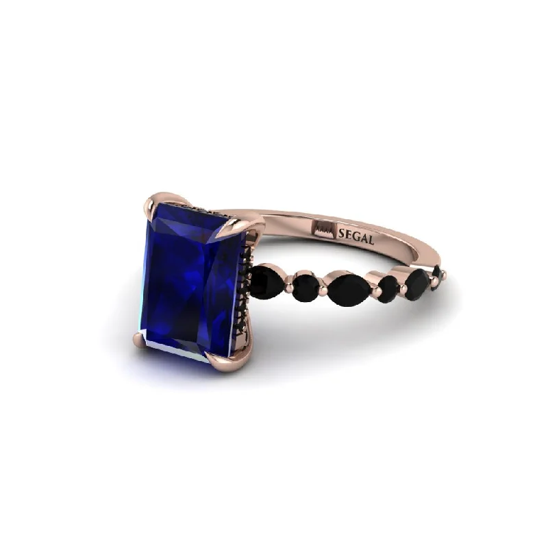 Bold Wedding Bands For Bridesmaids-Radiant-Cut Sapphire Eternal Radiance Engagement Ring - Skye No. 44