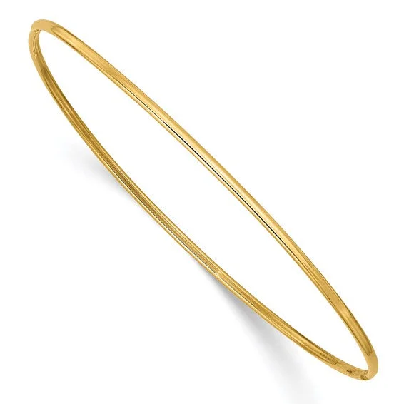 Bangles For Boho Vibes-Polished Slip-on Bangle Bracelet