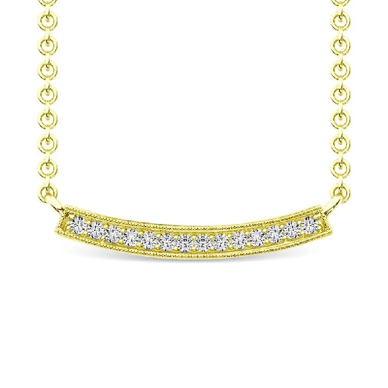 Statement Necklace For Holiday Fashion-Diamond 1/10 Ct.Tw. Fashion Necklace in 10K Yellow Gold