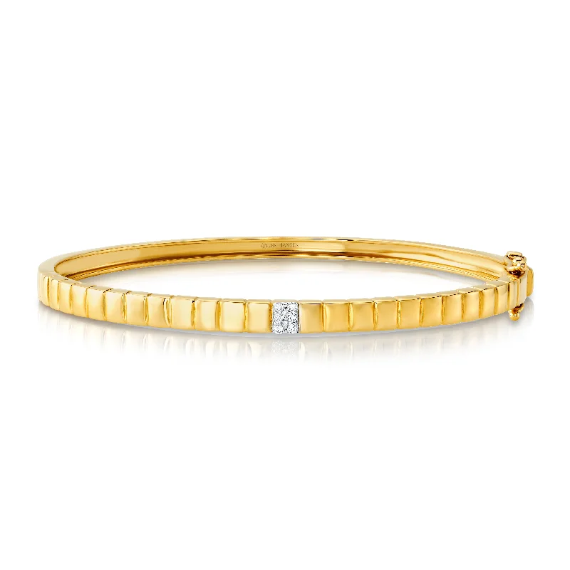 Bangles For Sleek Looks-Ardor bangle with pave diamonds, 14kt gold