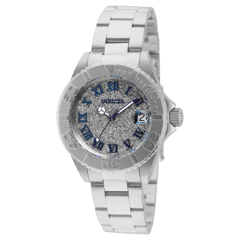 Watches With Diamond Accents-Invicta Women's Watch - Angel Silver Glitter Dial Stainless Steel Bracelet | 33360