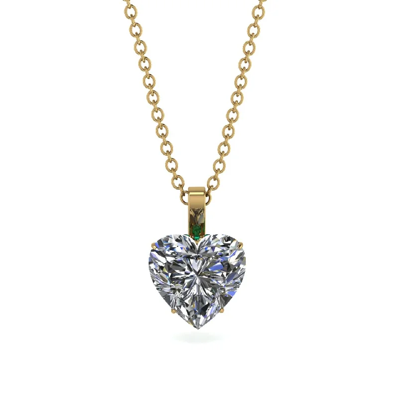 Fashionable Statement Necklaces For Parties-Heart Diamond Necklace - Noelle No. 16