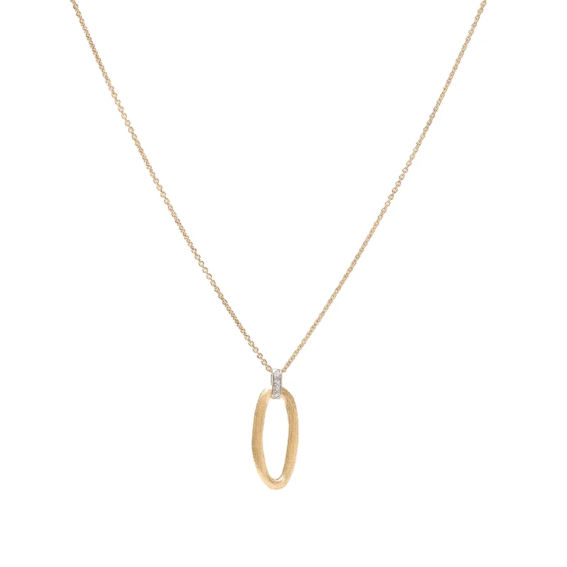 Gold Choker Necklaces For Elegant Glam-Marco Bicego 18K Yellow Gold Jaipur Gold Necklace with Diamond Accent