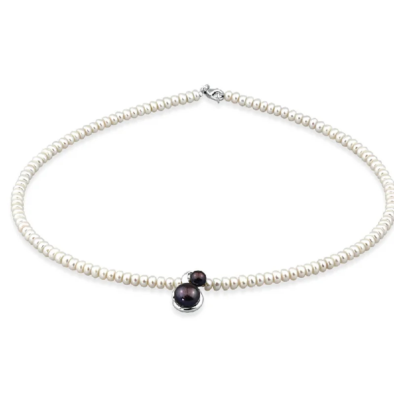 Trendy Beaded Necklaces For Bold Style-White Freshwater Pearl Necklace