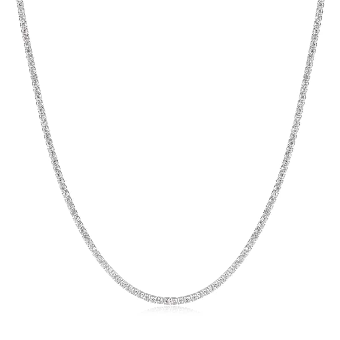 Custom Crystal Necklaces For Personalized Jewelry-Silver Pave Necklace