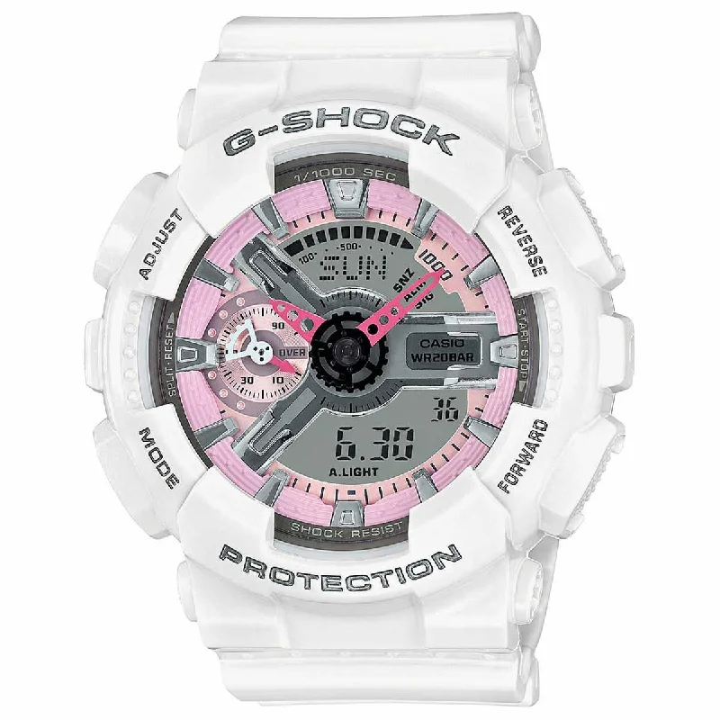 Watches For Fall Accessories-Casio Women's Alarm Watch - G-Shock S Series Dive Ana-Digi Grey Dial | GMAS110MP-7A