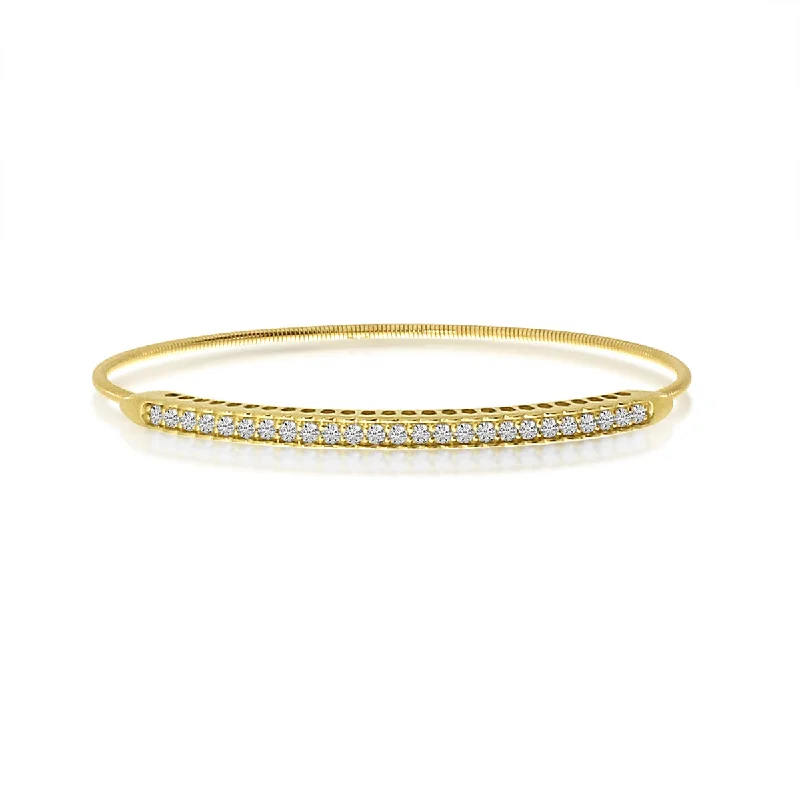 Bracelets For Diwali-14K Yellow Gold Diamond Expandable Bracelet BVB1059