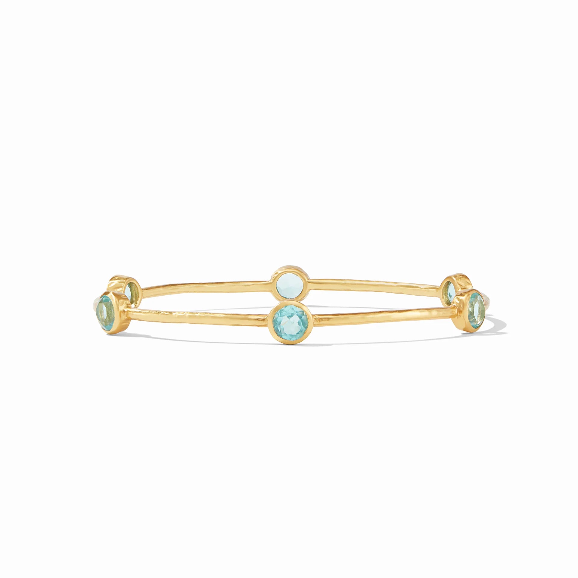 Bangles For Vintage Lovers-Julie Vos Milano Bangle Bracelet in Bahamian Blue Medium