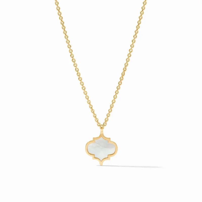 Gorgeous Diamond Necklaces For Brides-Helene Inlay Delicate Necklace