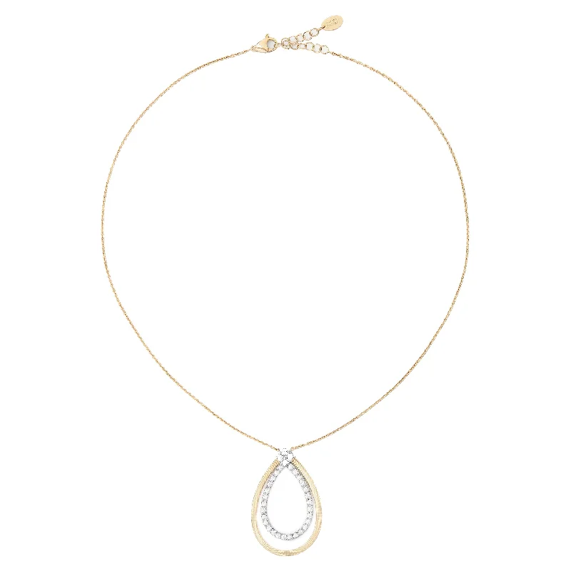 Statement Long Necklaces For Special Occasions-Marco Bicego 18K Yellow Gold Masai Pendant Necklace with Diamonds