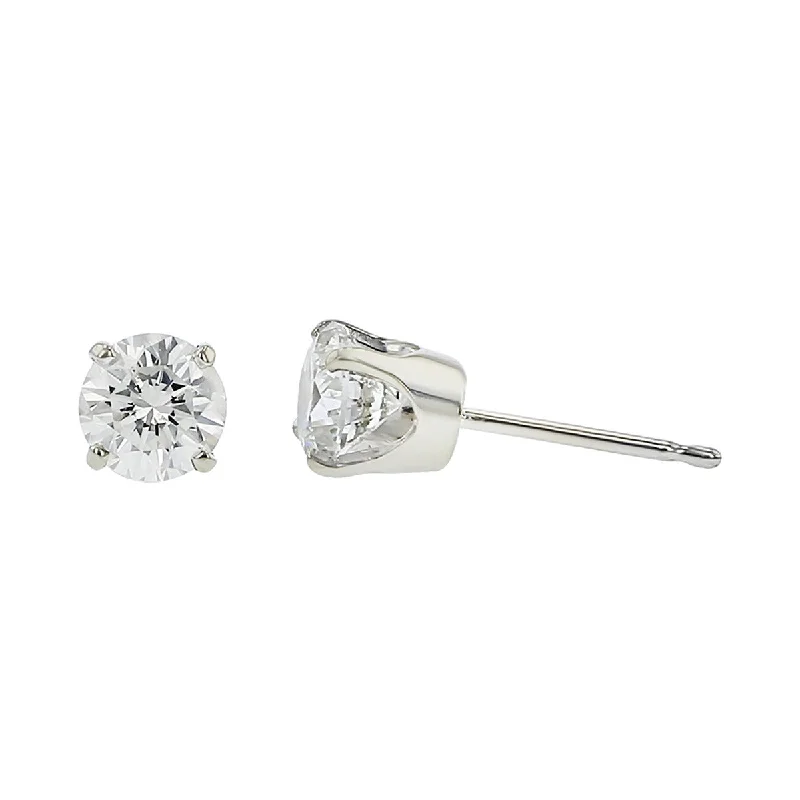 Creative Earrings For Artistic Expression-1.00-Carat Brilliant Diamond Stud Earrings