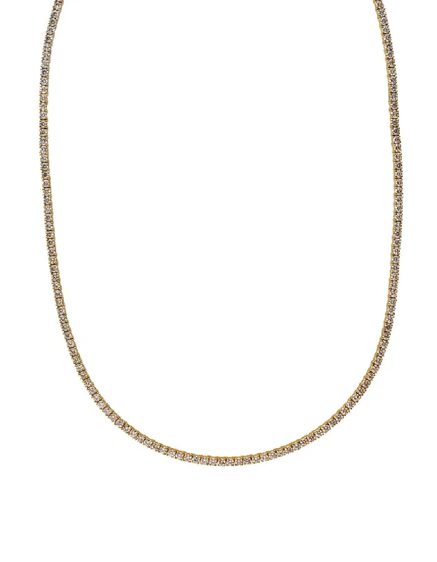 Unique Crystal Necklaces For Bold Fashion-14K Yellow Gold and Diamond Necklace