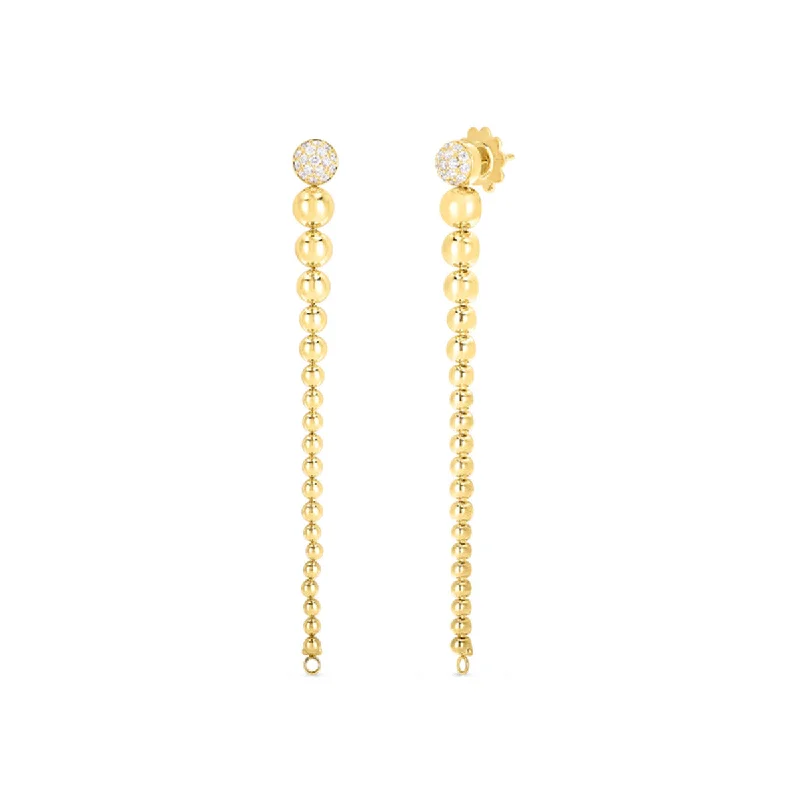 Resin Earrings For Boho Look-18K Convertible Gold and Diamond Earrings