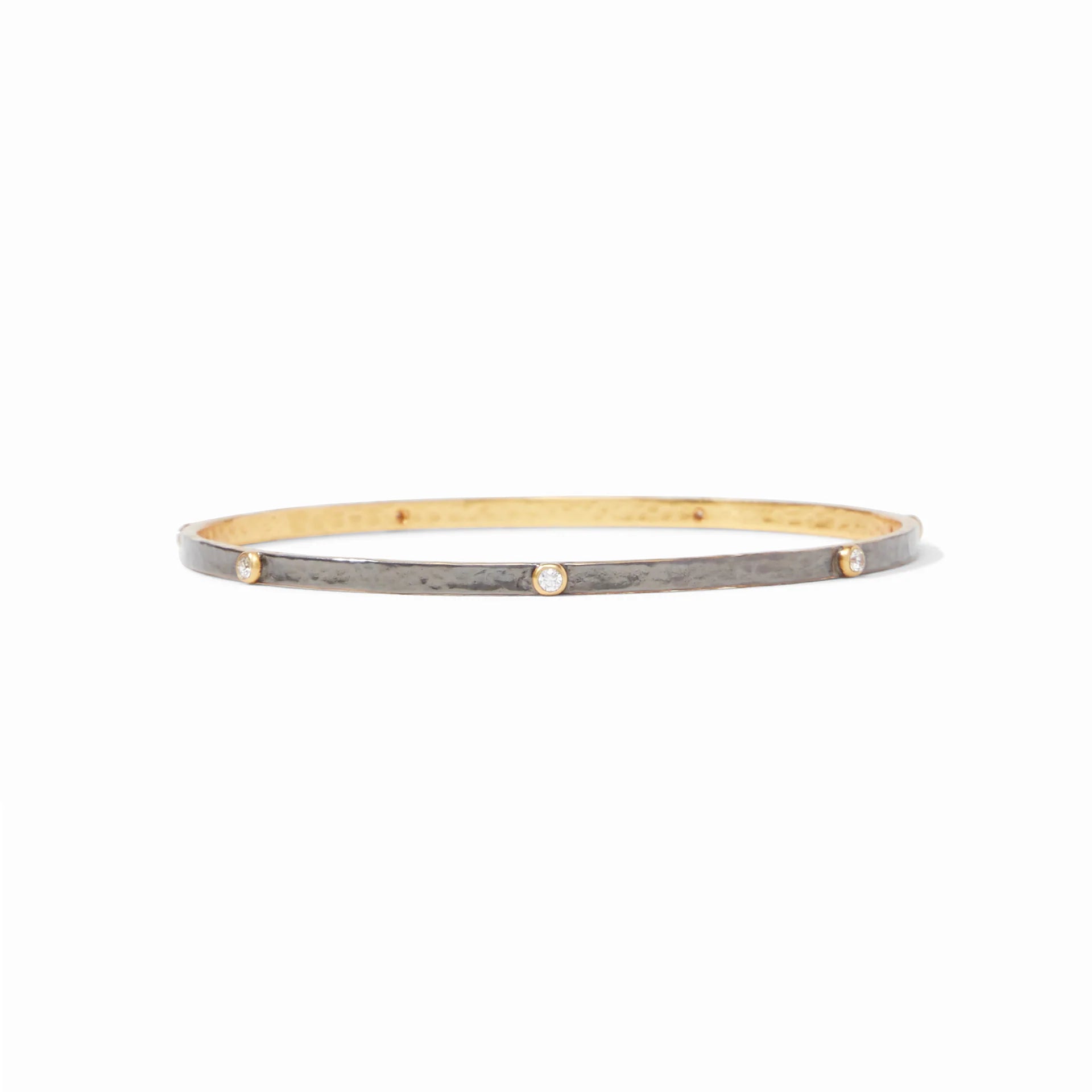 Bangles With Nature Inspired Designs-Julie Vos Crescent Mixed Metal Bangle Bracelet Medium